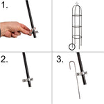 Dārza lapene kolonnas kolonnas zvanu rožu statīvs kāpšanas ziedi metāla 195 cm