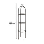 Dārza lapene kolonnas kolonnas zvanu rožu statīvs kāpšanas ziedi metāla 195 cm