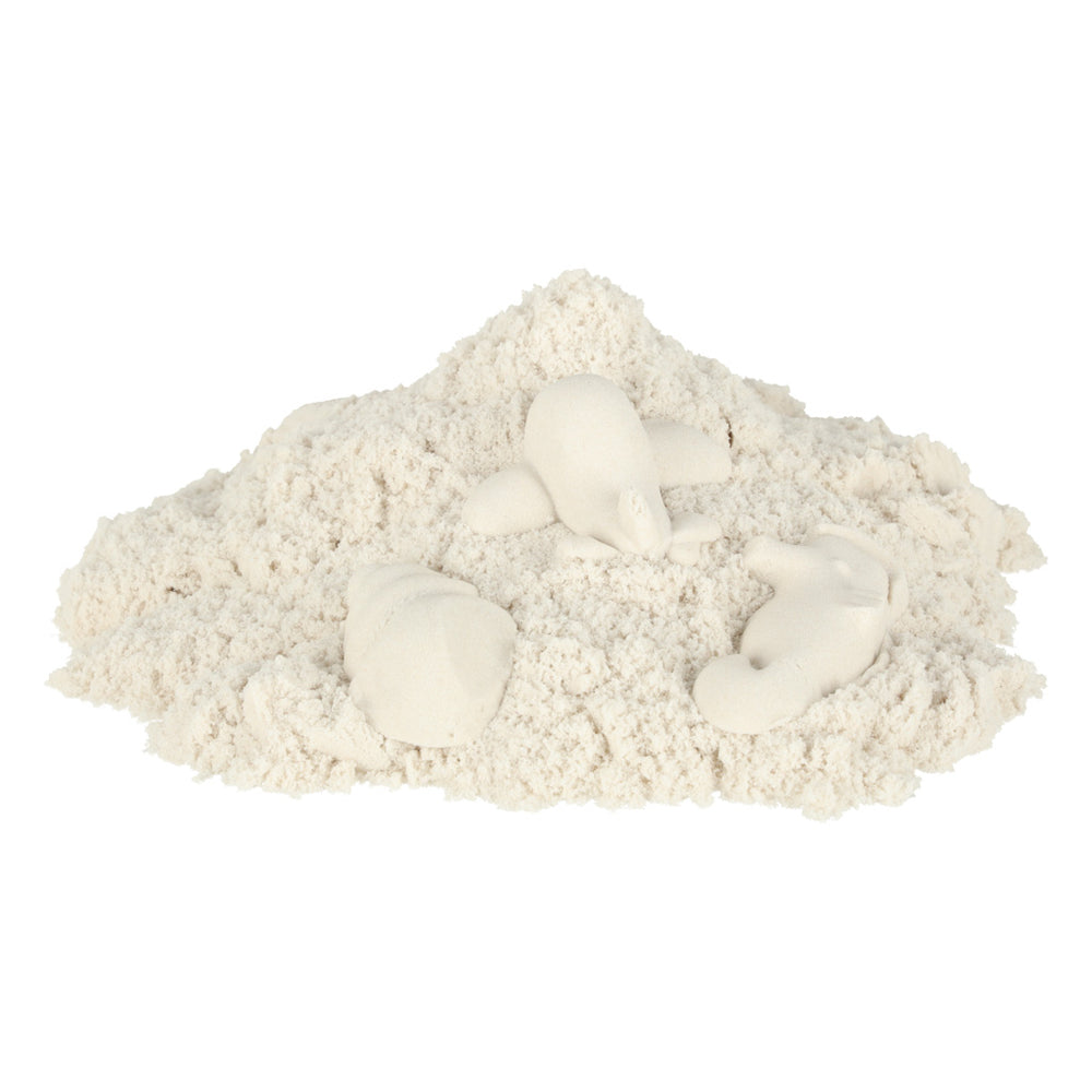 Kinētiskās smiltis 1kg maisiņā baltas