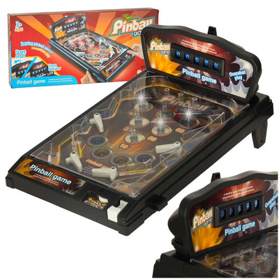 Pinball flipper arkādes spēļu galds ar apgaismojumu un mūziku