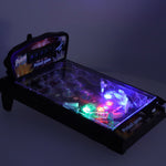 Pinball flipper arkādes spēļu galds ar apgaismojumu un mūziku