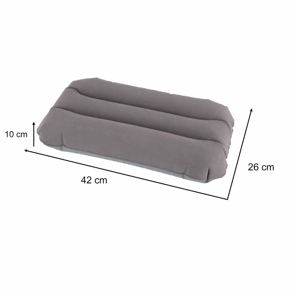 BESTWAY 67121 Ceļojumu piepūšamais spilvens no velūra, pelēks