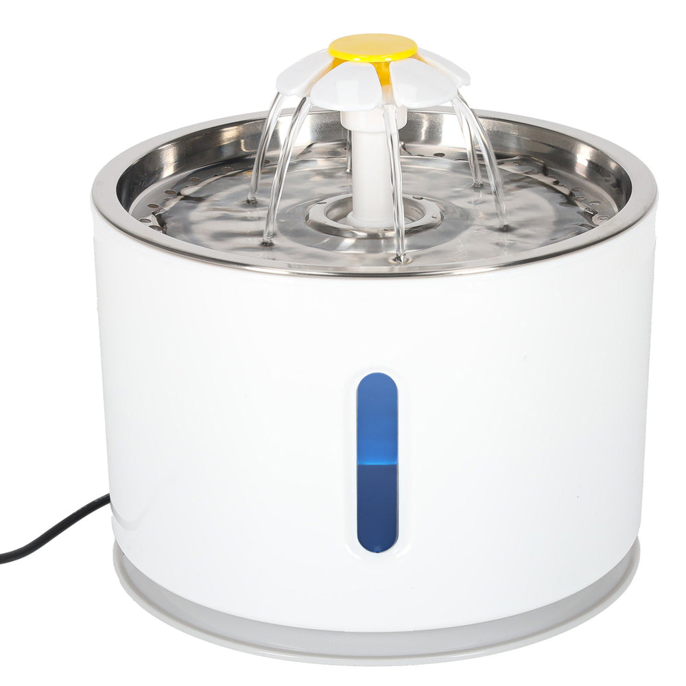 Dzirdinātājs strūklaka sunim kaķim automātiskais USB LED dzirdinātājs 2,4 l tīrīšanas filtrs
