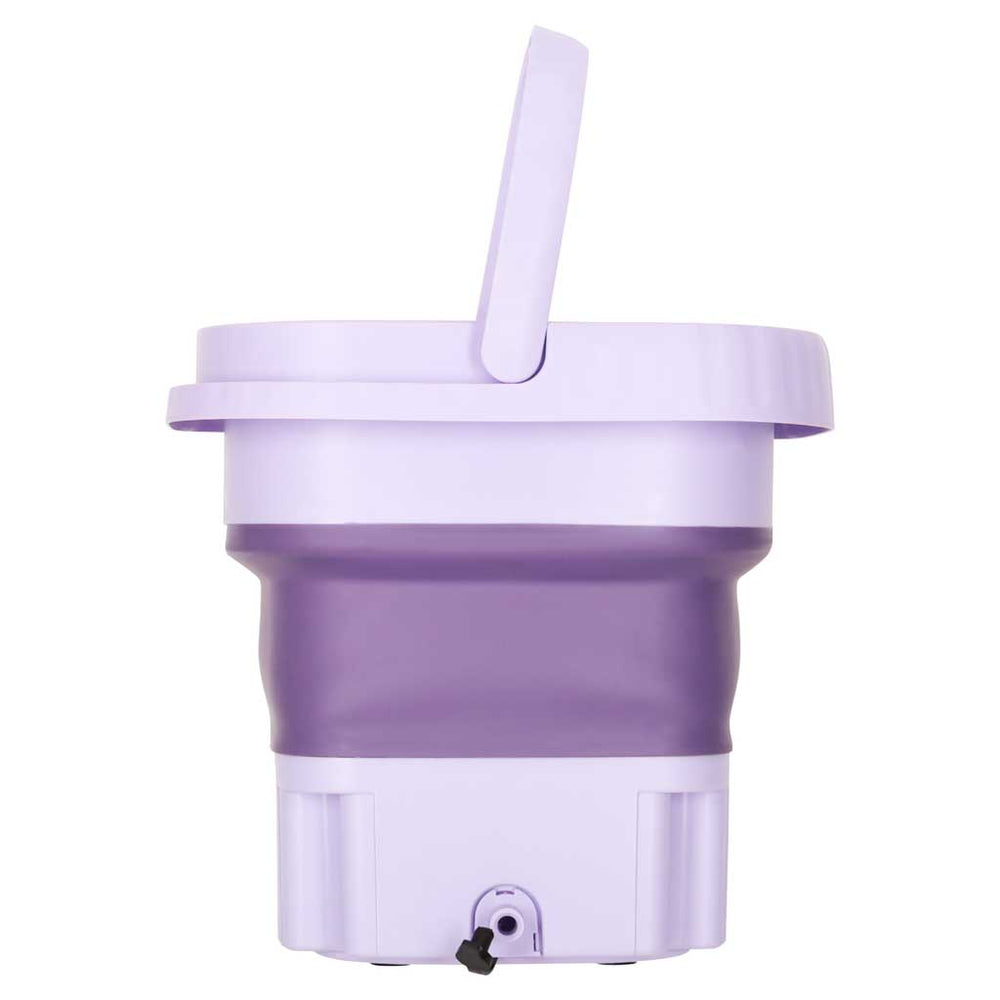 Mini ceļojuma veļas mazgājamā mašīna, pārnēsājama, salokāma, 8 l, violeta