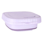 Mini ceļojuma veļas mazgājamā mašīna, pārnēsājama, salokāma, 8 l, violeta
