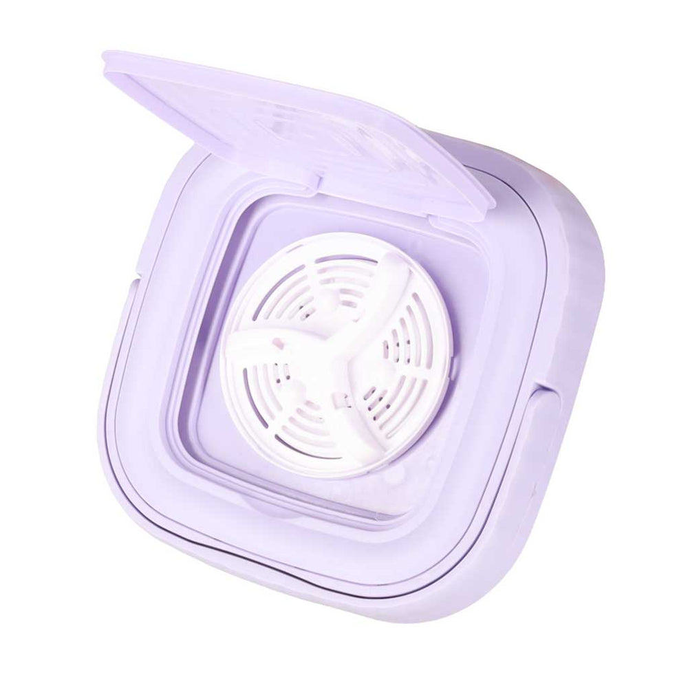 Mini ceļojuma veļas mazgājamā mašīna, pārnēsājama, salokāma, 8 l, violeta