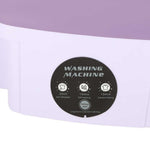 Mini ceļojuma veļas mazgājamā mašīna, pārnēsājama, salokāma, 8 l, violeta