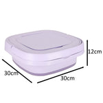 Mini salokāmā pārnēsājamā veļas mazgājamā mašīna 12L purpursarkana