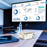 Bērnu portatīvais projektors LED TFT LCD 16:9 1920x1080 USB 20W balts