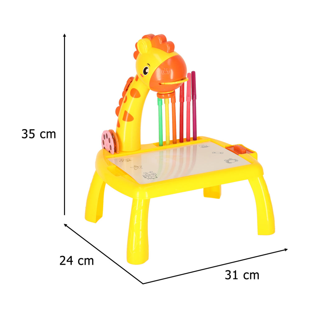 Projektora projektora zīmēšanas galds žirafe dzeltens