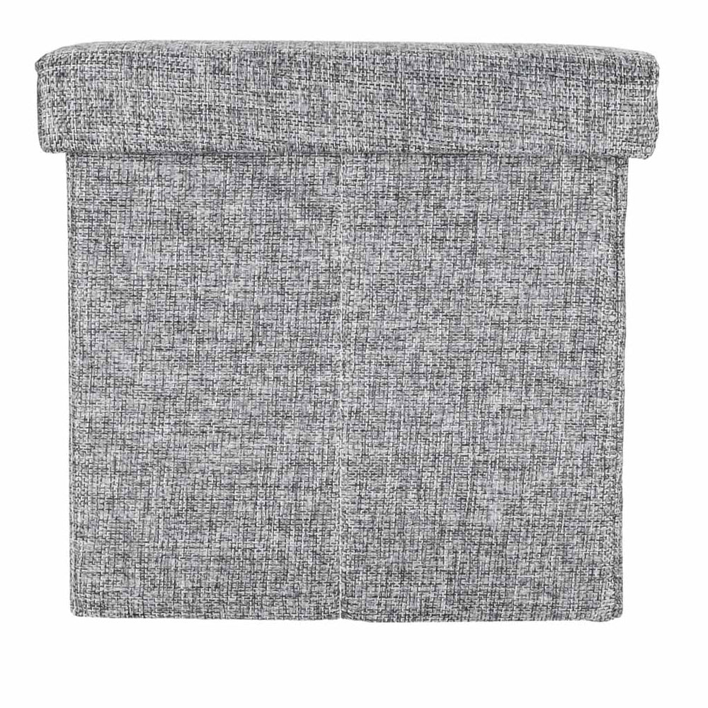 Pufa ar atveramu glabāšanas nodalījumu sēdvietā, saliekama, 50x31x31 cm, pelēka