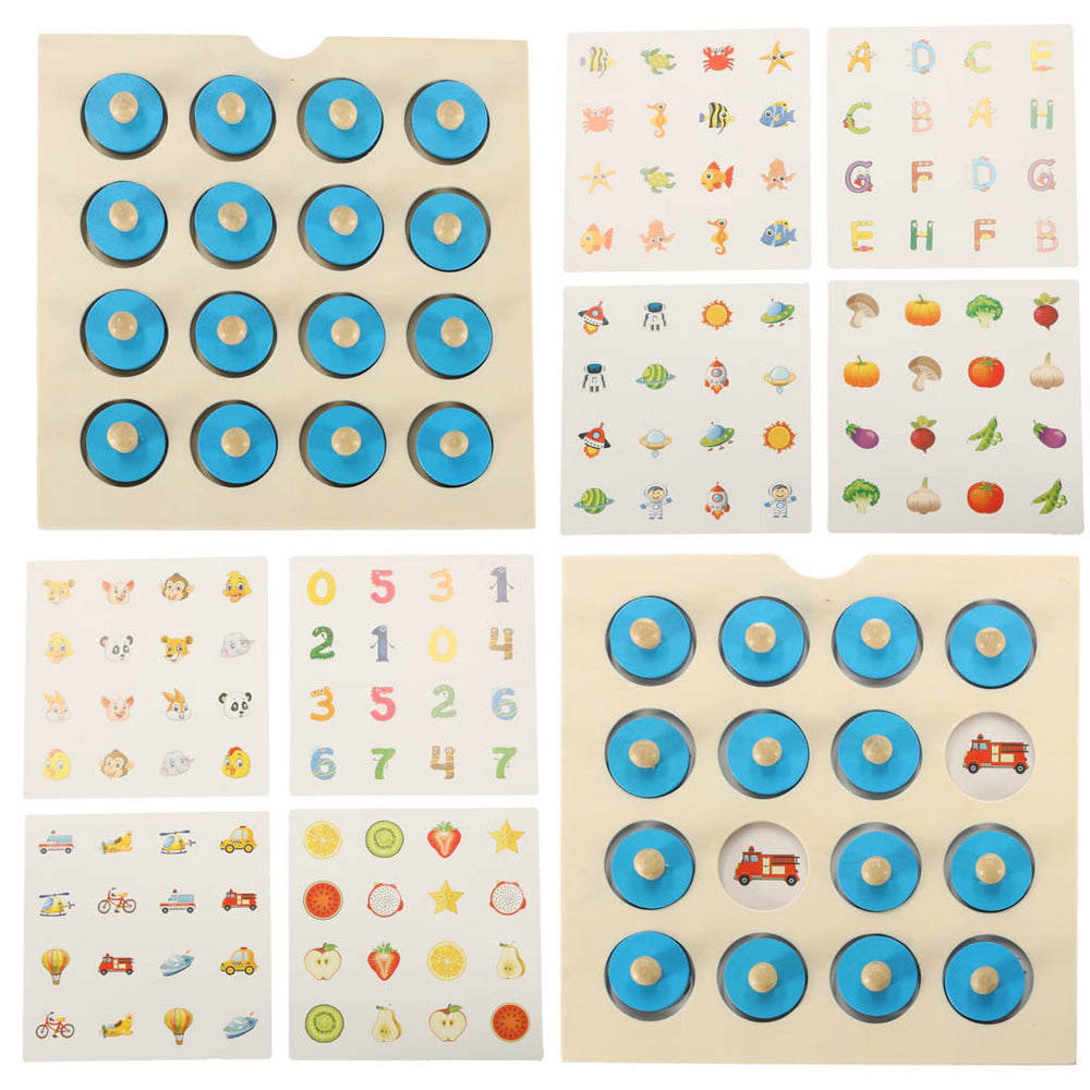 Koka puzzle galda spēle ar atmiņu + 4 kartes