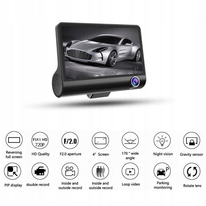 DRIVING RECORDER WITH 3 REVERSING CAMERAS FULLHD SKU: 390