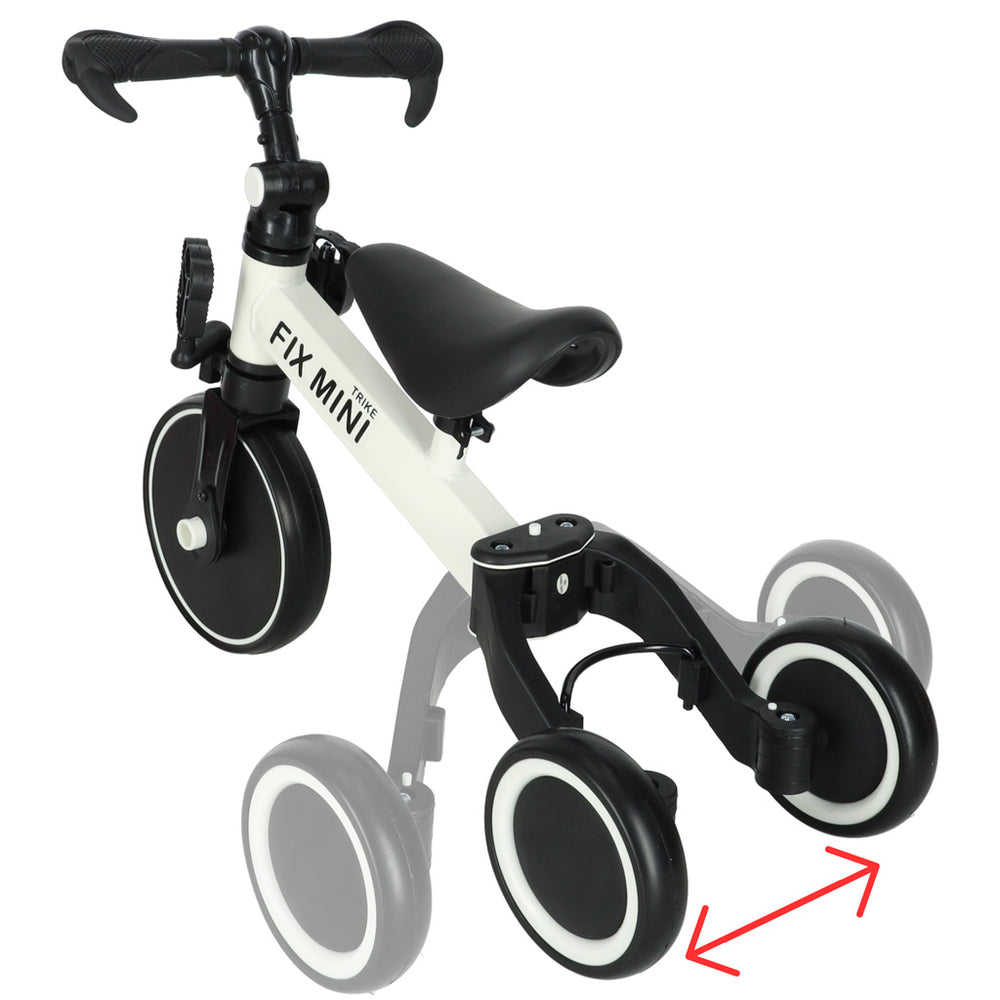 Trike Fix Mini distanču trīsritenis 3in1 ar pedāļiem balts