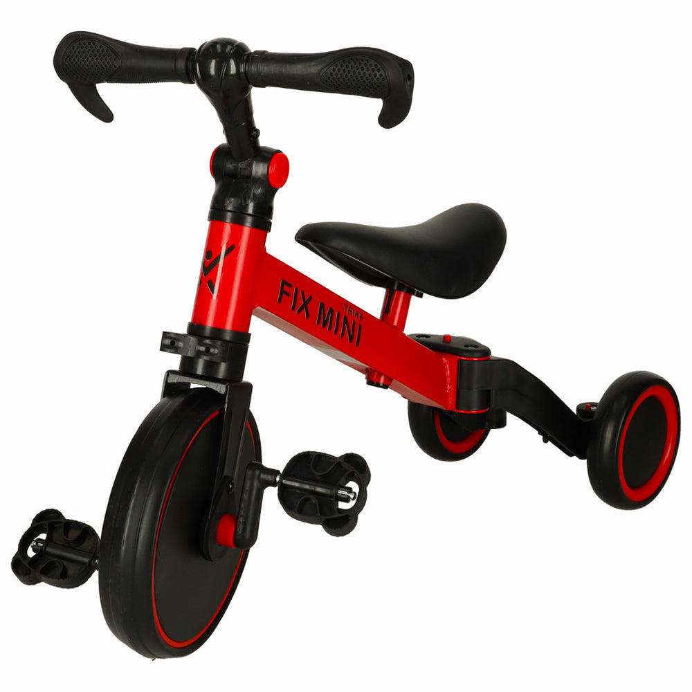 Trike Fix Mini distanču trīsritenis 3in1 ar pedāļiem sarkans
