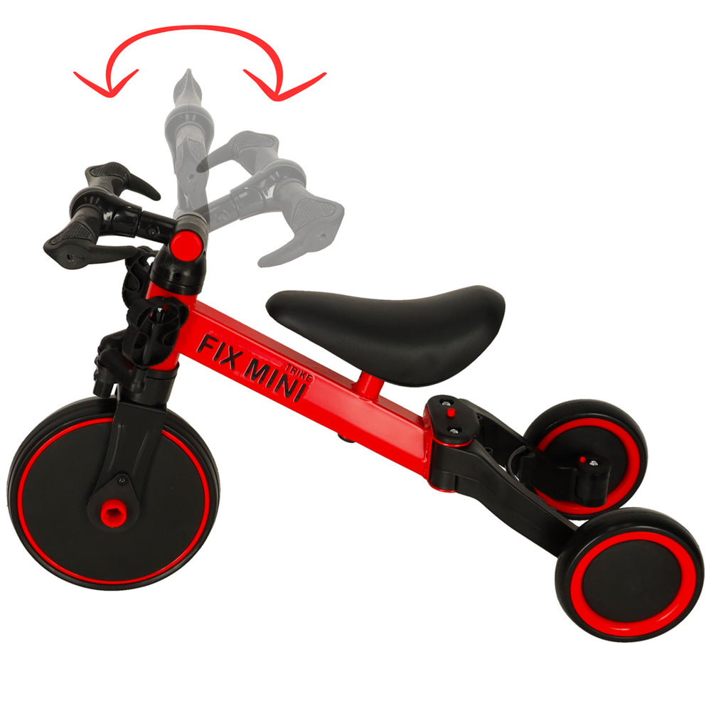 Trike Fix Mini distanču trīsritenis 3in1 ar pedāļiem sarkans