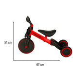 Trike Fix Mini distanču trīsritenis 3in1 ar pedāļiem sarkans