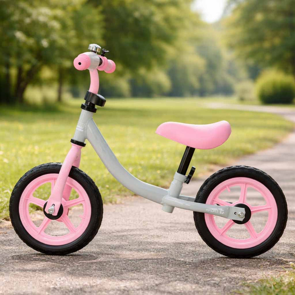 Trike Fix Balance distanču velosipēds baltā un rozā krāsā