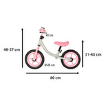 Trike Fix Balance distanču velosipēds baltā un rozā krāsā