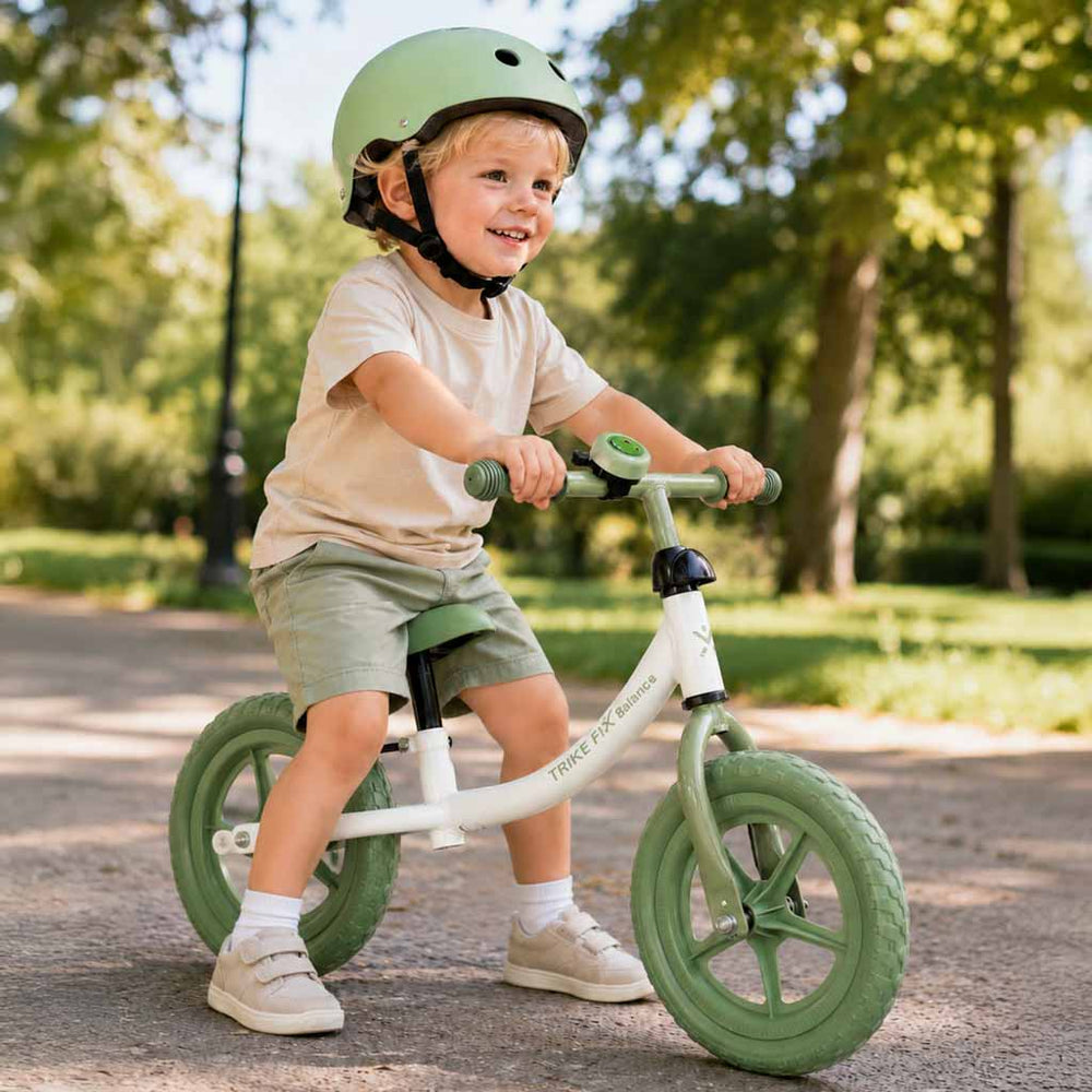 Trike Fix Balance līdzsvara velosipēds ar zvaniņu, zaļš