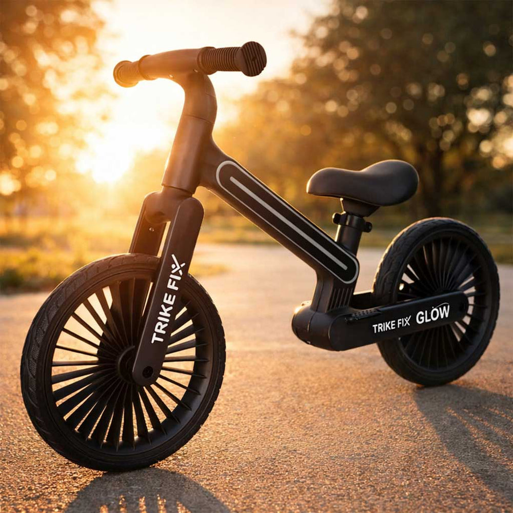 Tricikls Fix Glow LED distanču velosipēds melns