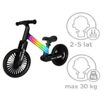 Tricikls Fix Glow LED distanču velosipēds melns