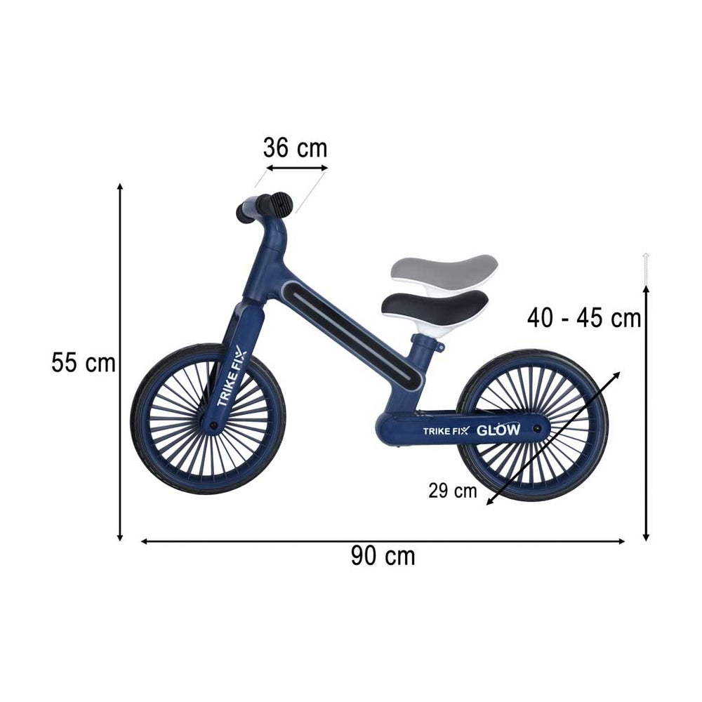 Tricikls Fix Glow LED kross-country velosipēds tumši zils