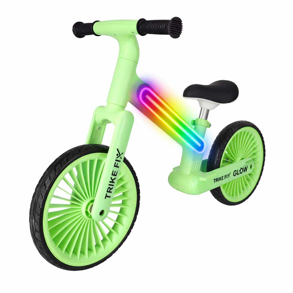 Trike Fix Glow LED neona zaļš kross-trīsriteņu velosipēds