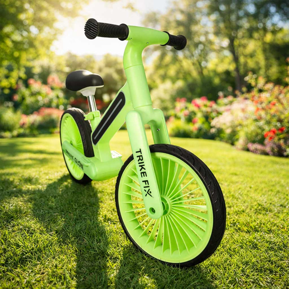 Trike Fix Glow LED neona zaļš kross-trīsriteņu velosipēds