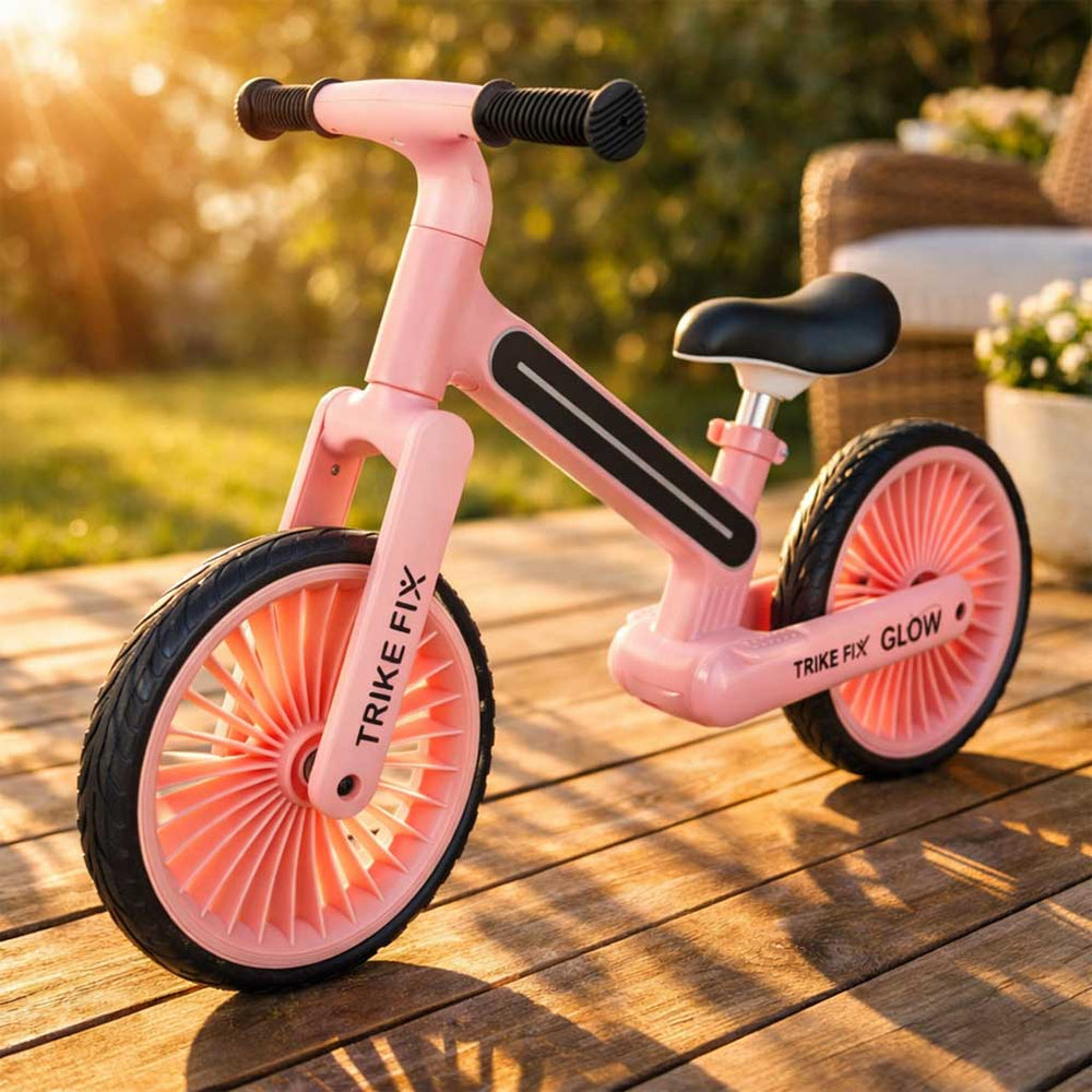 Trike Fix Glow LED distanču velosipēds rozā krāsā