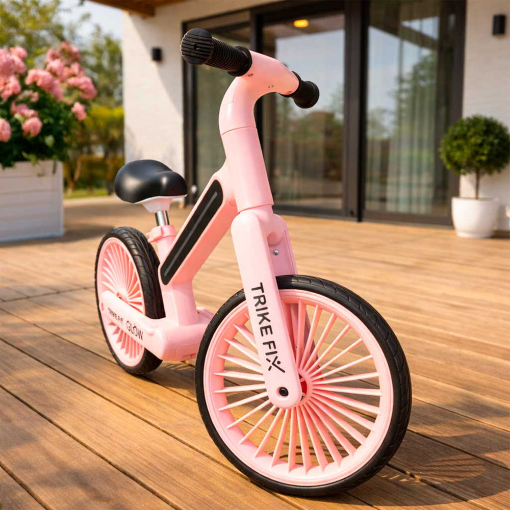Trike Fix Glow LED distanču velosipēds rozā krāsā