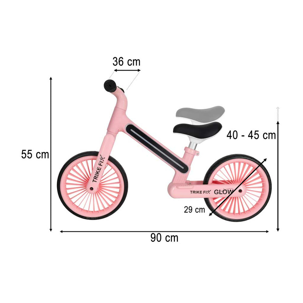 Trike Fix Glow LED distanču velosipēds rozā krāsā