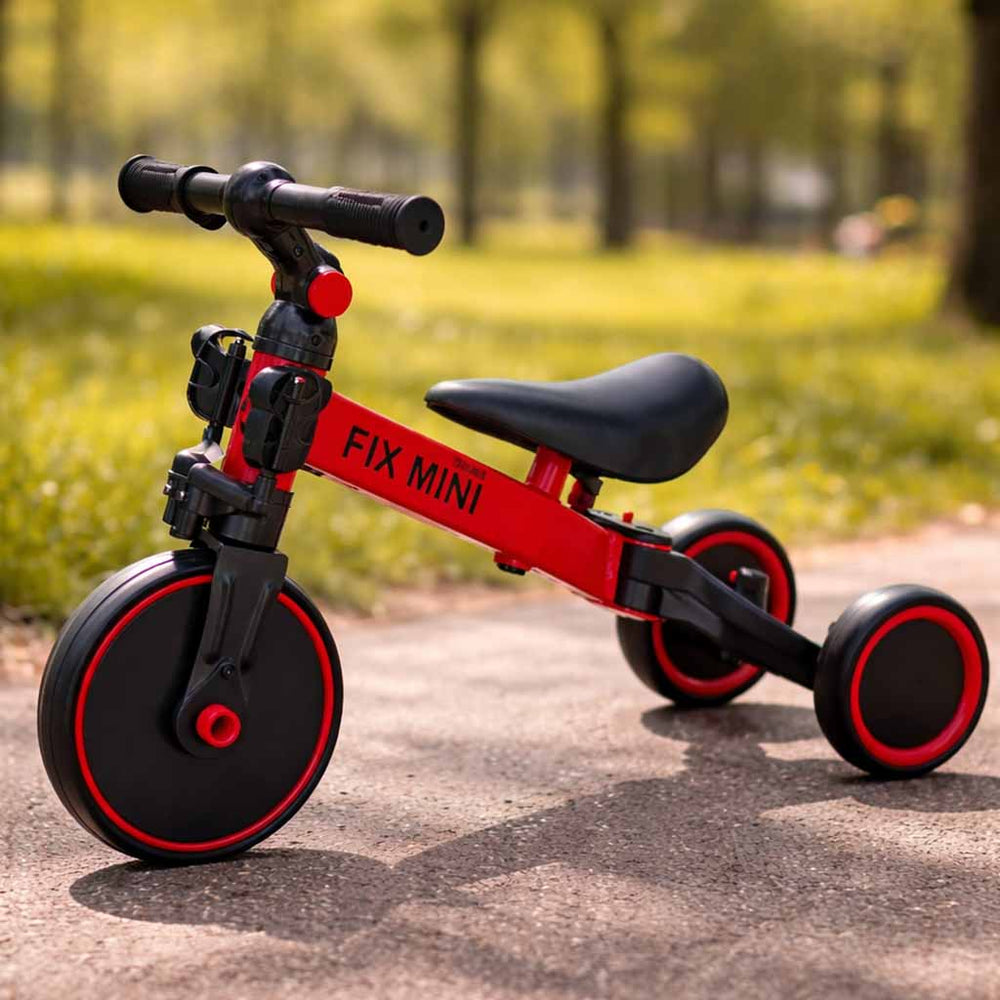Trike Fix Mini distanču trīsritenis 3in1 ar pedāļiem sarkans