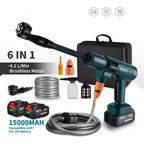 YOFIDRA 200Bar Brushless Electric High Pressure Water Spray Gun 3500W 6IN1 Car Clean Washer Garden Tool For Makita Battery Pin