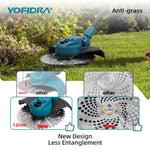 YOFIDRA 10Inch Brushless Electric Lawn Mower 6000W Foldable Grass Cutter Trimmer Garden Power Tool For Makita 18V Battery Pin