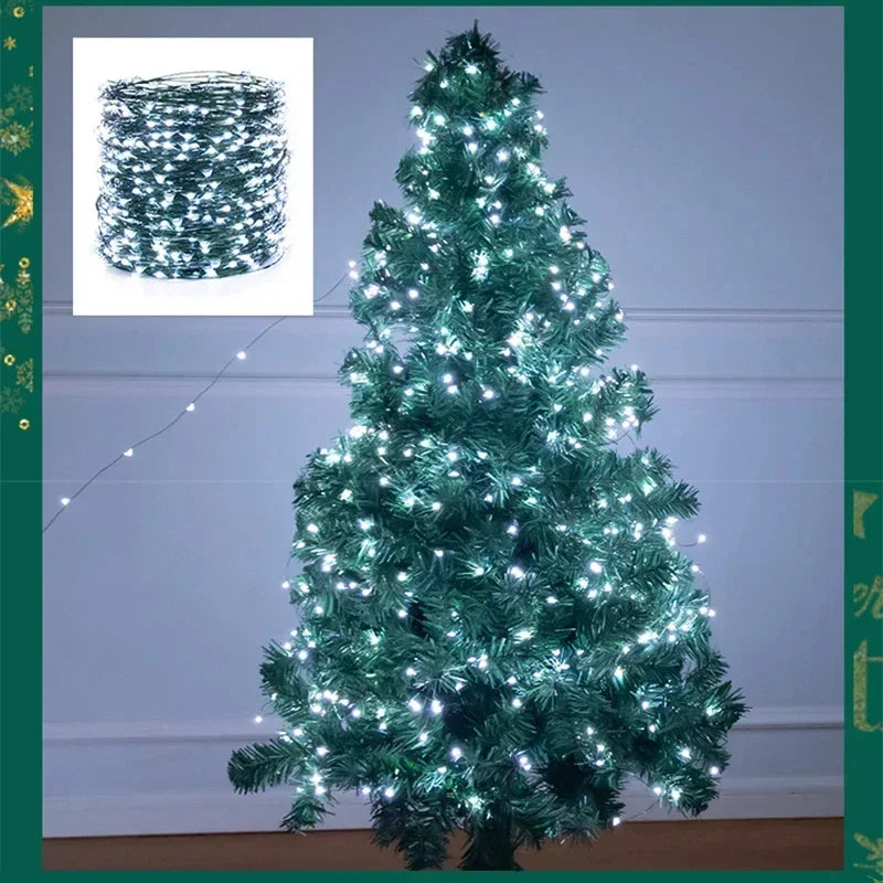 500 LED Christmas string (50 m) — Waterproof, 8 modes, 220V