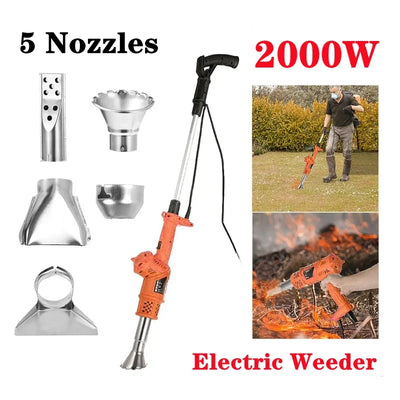 Electric Weed Burner Garden Weed Killer Thermal Weeding Stick Hot Air Weed Torch Kitchen BBQ Igniter Garden Patio Weeder Tools