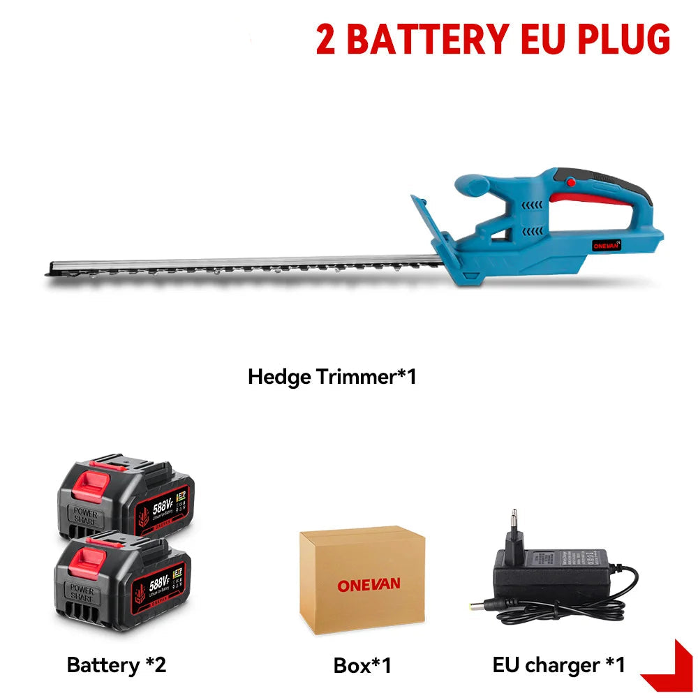 ONEVAN 3000W Electric Hedge Trimmer 20inch 20000RPM High-Speed Cutting Tool For Garden&Commercial Lithium For Makita Battery Pin