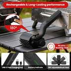 Electric BBQ Cleaner Brush Wireless Stainless Steel Rotary Grill Brush for Outdoor Grill Steam BBQ Cleaning Brush Accessoires