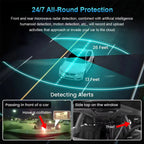 LS VISION 4G Front &Rear View Cameras HD Dash Cam Per Auto Built-in G-sensor /GPS /Long Standby Parking Monitoring /Cloud Sd
