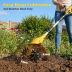 MELLWIN Cordless Electric Garden Tiller Lawn Mower Rototiller For Garden illing and Cultivating Tool For Makita 18V Battery Pin