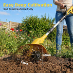 MELLWIN Cordless Electric Garden Tiller Lawn Mower Rototiller For Garden illing and Cultivating Tool For Makita 18V Battery Pin