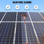 7M Telescopic Water-Fed Cleaning Pole with 180° Pivot Brush, 20m Hose – Universal Kit for Exterior Maintenance of Solar Panels