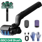 Electric BBQ Cleaner Brush Wireless Stainless Steel Rotary Grill Brush for Outdoor Grill Steam BBQ Cleaning Brush Accessoires