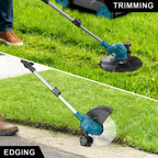Gisam 3in1 Brushless 12Inch Electric Lawn Mower Cordless Grass Trimmer Garden Foldable Pruning Tool For Makita 18V Battery Pin