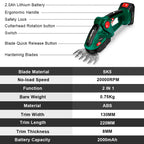 Gisam 2 IN 1 Electric Hedge Trimmer Cordless Household Lawn Mower Pruner Weeding Garden Tools For makita 18v battery pins