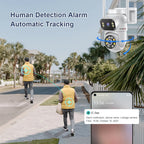 LS VISION 4K 8MP WiFi IP Camera Dual Lens Dual Screen Wireless Outdoor Security Cameras PTZ Human Detection Auto Tracking CCTV