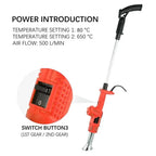 Electric Weed Burner Garden Weed Killer Thermal Weeding Stick Hot Air Weed Torch Kitchen BBQ Igniter Garden Patio Weeder Tools