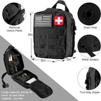 Top-Rated Car Survival First Aid Kit Full Molle Outdoor Emergency Trauma Pack for Camping Hiking IFAK EDC Essentials