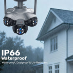 LS VISION 30MP Five Screens Panoramic Security Camera Outdoor 5 PTZ 6 Lens 10X Optical Zoom Auto Tracking Waterproof CCTV Camera